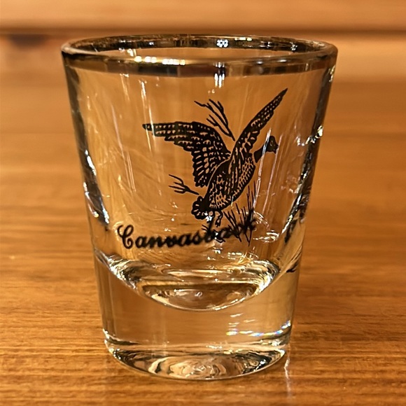 Vintage 1960s 3 Gamebird Silver Rimmed Shot Glasses - Grouse Pheasant Canvasback - Picture 3 of 10